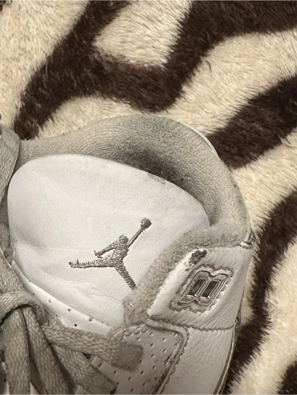 Nike Air Jordan Kids' White and Light Gray Jumpman Sneakers